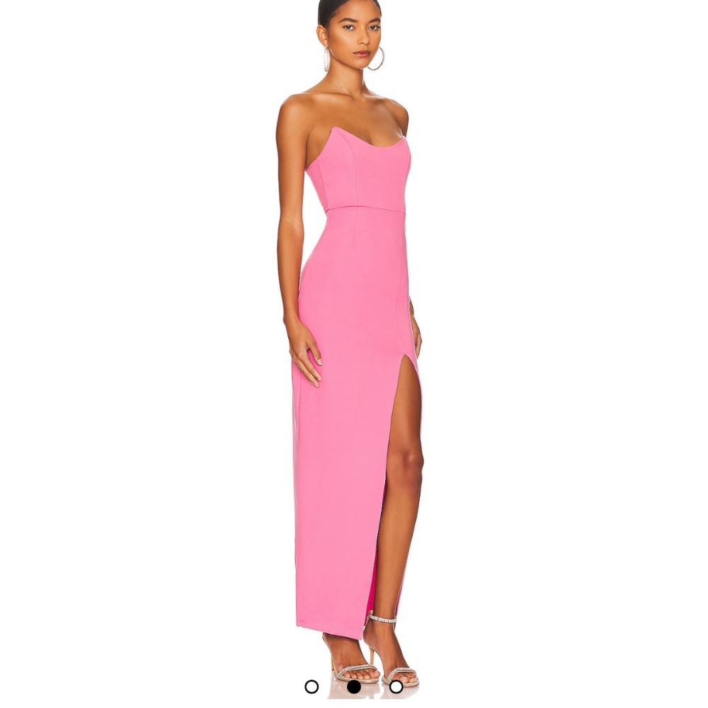 Ryleigh Strapless Maxi Dress in Pink superdown